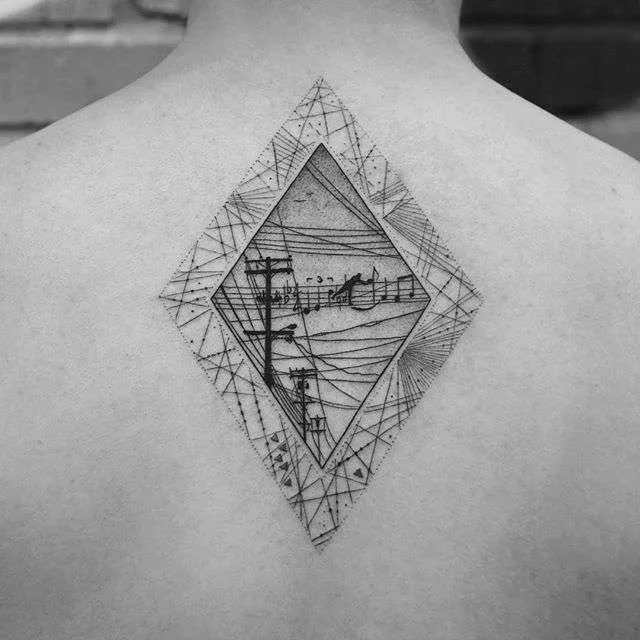 Tattoo artist Balazs Bercsenyi black minimalistic abstraction tattoo | Тату мастер Balazs Bercsenyi черно-белые минималистические абстрактные тату